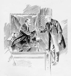 Der Premierminister begrüßt den Serjeant-at-Arms, aus einem Artikel mit dem Titel 